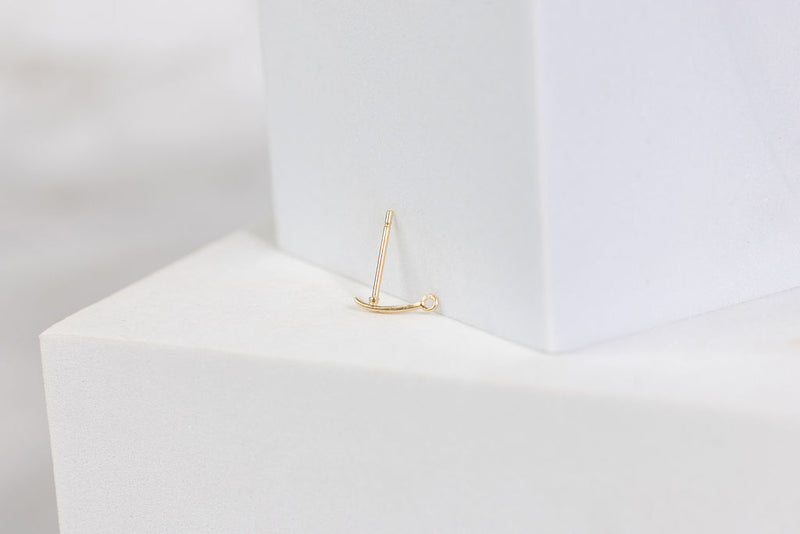 Load image into Gallery viewer, 10mm 14K Yellow Gold Stud Earring with Jump Ring
