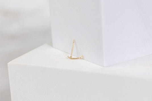 10mm 14K Yellow Gold Stud Earring with Jump Ring