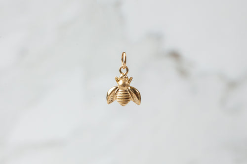 Bee Charm - 14K Solid Gold (Yellow)