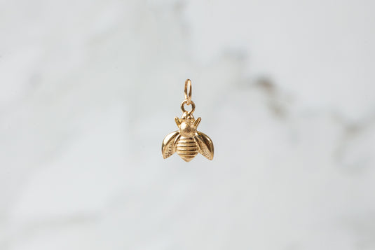 Bee Charm - 14K Solid Gold (Yellow)