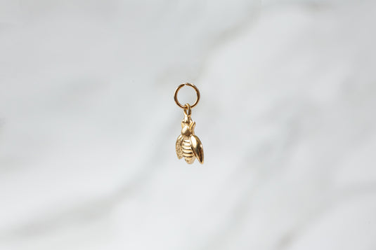 Bee Charm - 14K Solid Gold (Yellow)