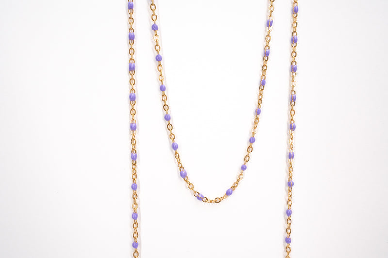 Cargue la imagen en el visor de la galería, Natalie - 18K Gold PVD Stainless Steel (Lavender)
