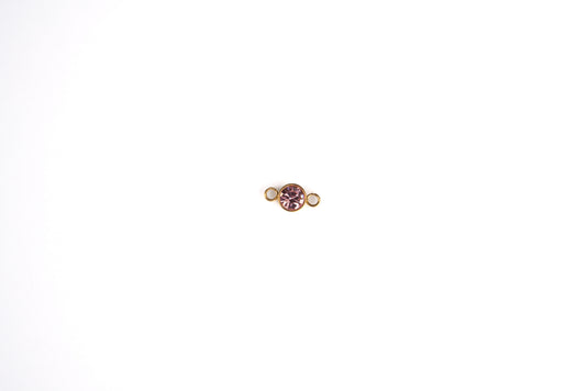 3mm 18K Gold PVD Stainless Steel Birthstone Connector