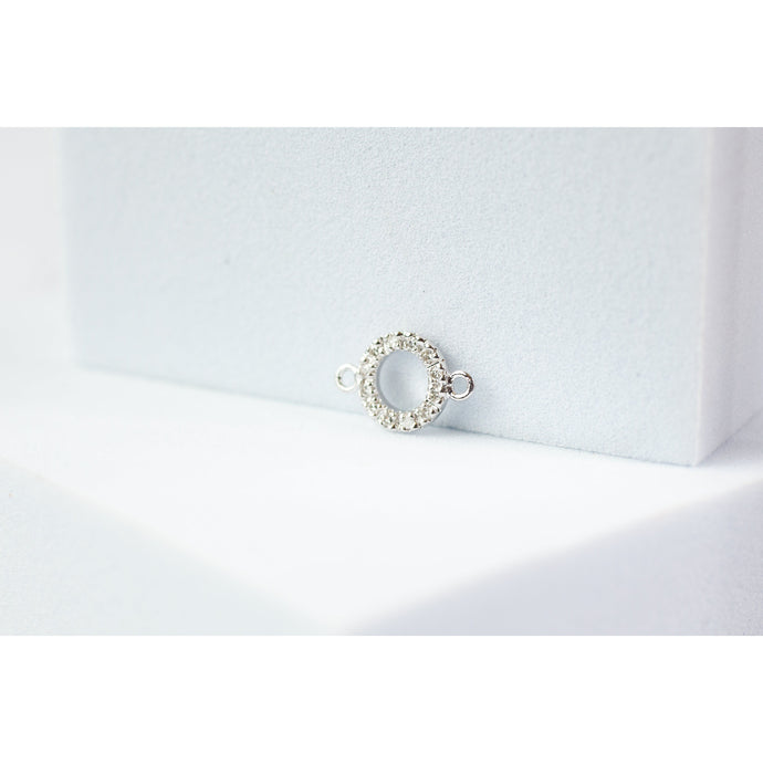 White Gold  White  Diamond  charm  14k Gold  14k