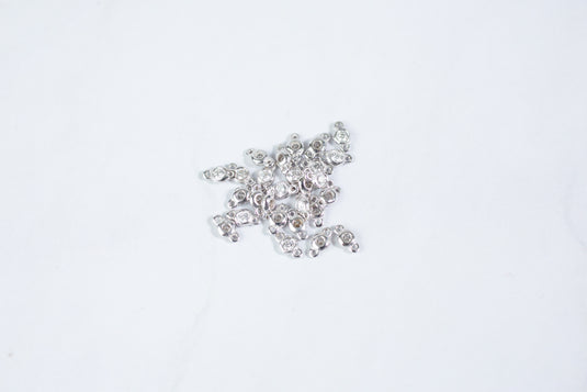 2.5x4.5mm 14K Gold White Diamond 2 Ring Bezel-Set Connector