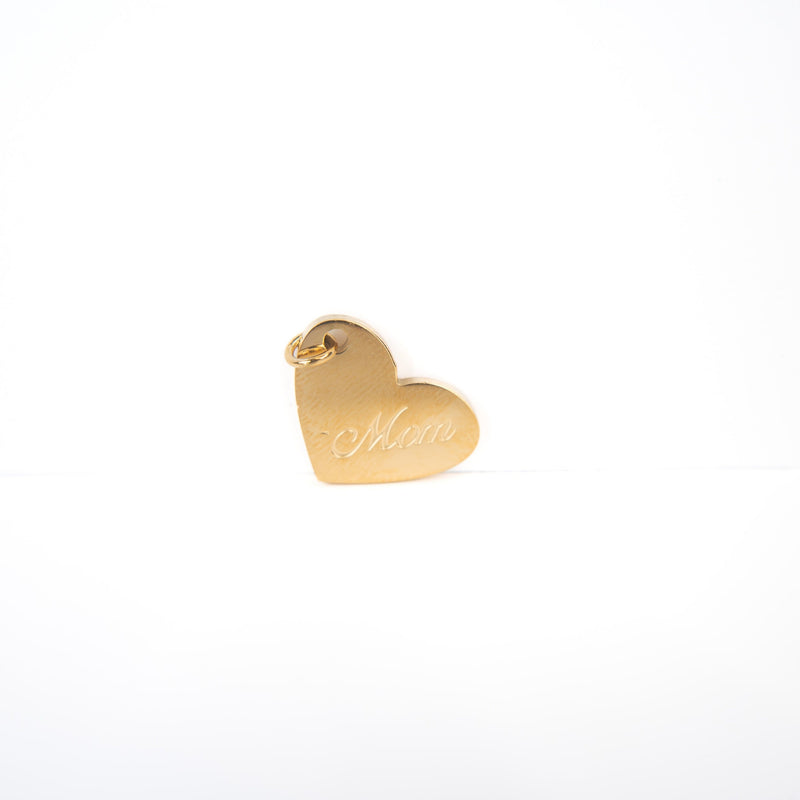 Load image into Gallery viewer, Mom Heart Charm - 18K Gold PVD Stainless Steel (Yellow)
