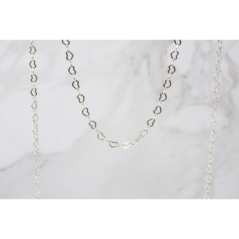 14K Tri Color Gold Heart Link Valentino Chain | Don Roberto Jewelers