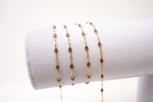 Pumpkin spice- 14K Gold Filled Enamel (Brown)