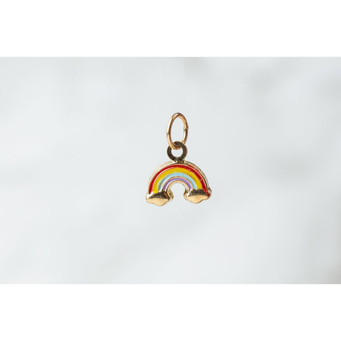 Yellow Gold  Rainbow  Gold  charm  14k Gold