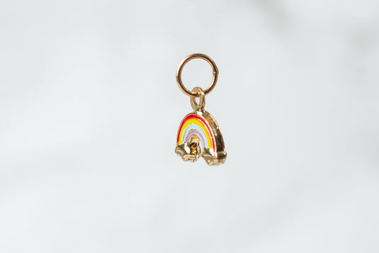 Rainbow Charm - 14K Solid Gold (Yellow)