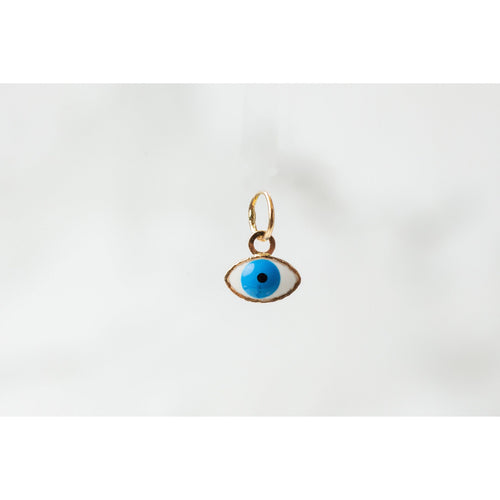 Gold  evil eye  charm  14k Gold
