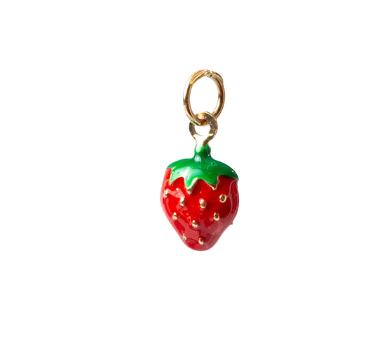 Strawberry Charm - 14K Solid Gold (Yellow)