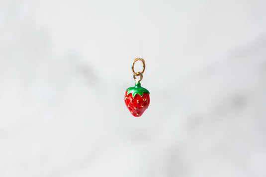 Strawberry Charm - 14K Solid Gold (Yellow)