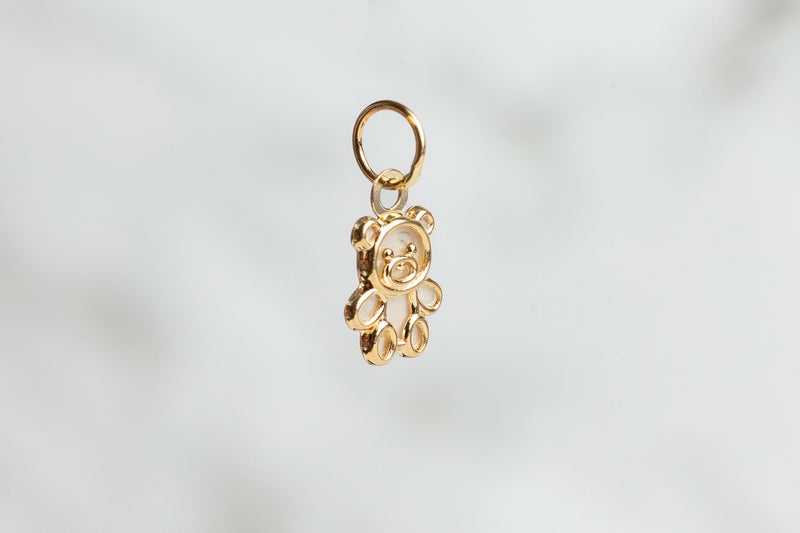 Load image into Gallery viewer, Teddy Bear Charm - 14K Solid Gold (Yellow)
