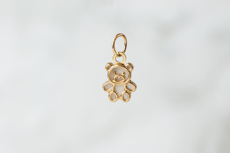 Load image into Gallery viewer, Teddy Bear Charm - 14K Solid Gold (Yellow)
