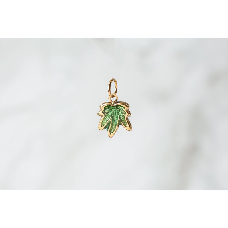 Load image into Gallery viewer, Yellow Gold  yellow  Leaf  Gold  charm  14k Gold  14k
