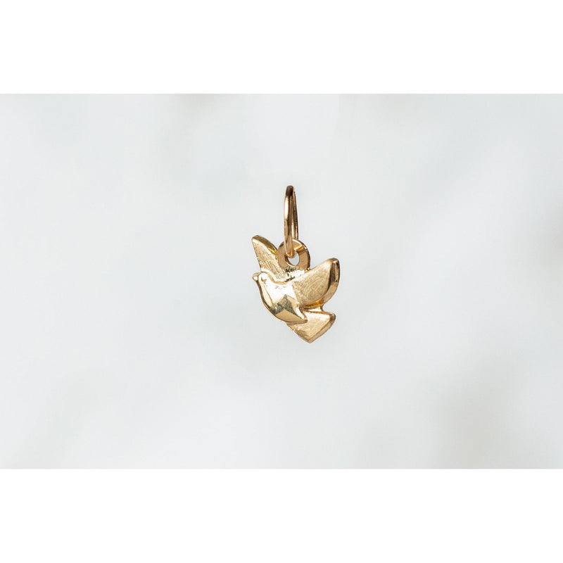 Load image into Gallery viewer, Yellow Gold  Gold  Dove  charm  Bird  14k Gold
