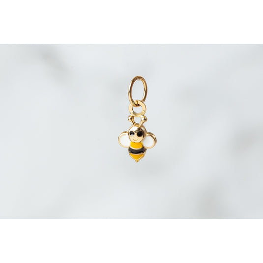 Yellow Gold  charm  Bee  14k Gold