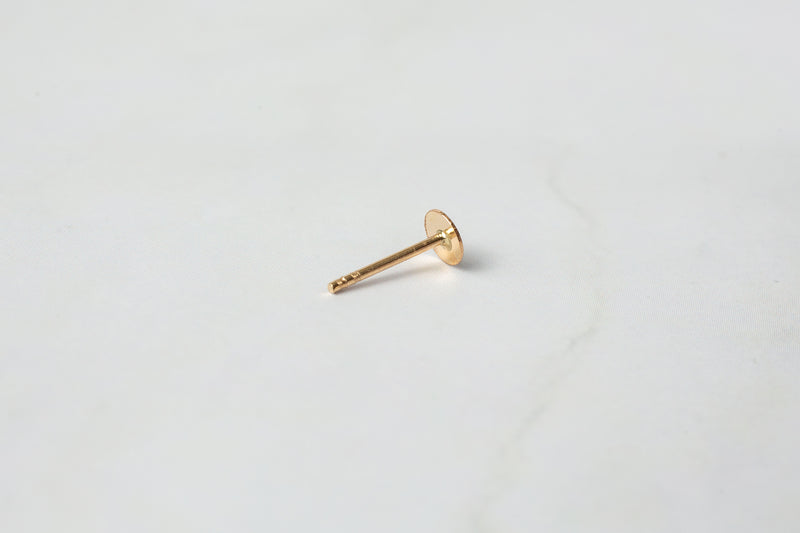 Load image into Gallery viewer, Flat Round Circle Disc Stud Earring - 14K Solid Gold (Yellow)

