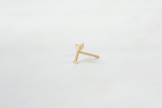 Martini Glass Earring - 14K Solid Gold (Yellow)