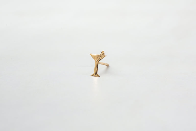 Load image into Gallery viewer, Martini Glass Earring - 14K Solid Gold (Yellow)
