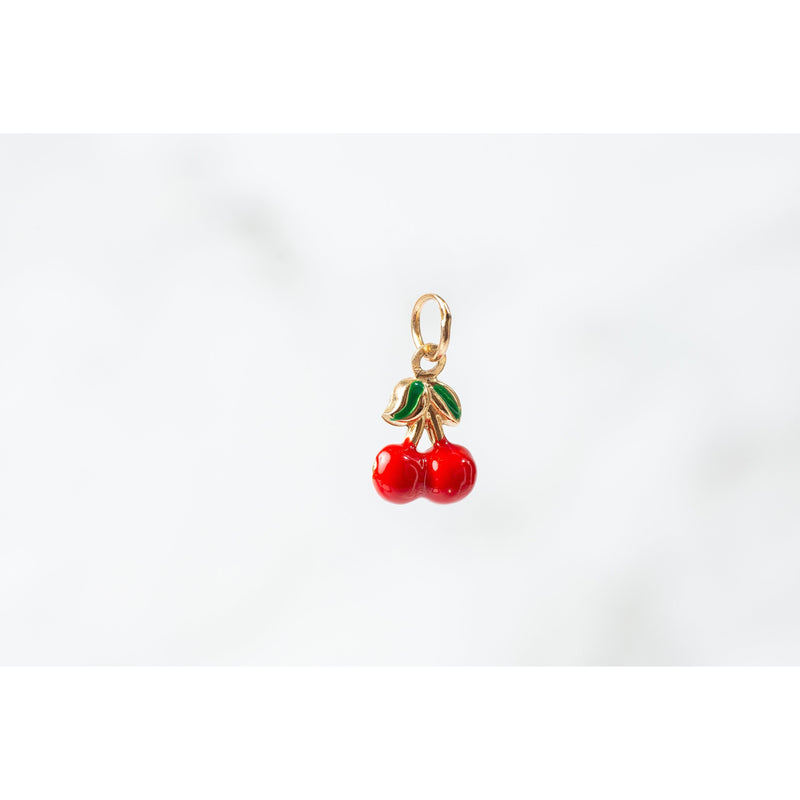 Load image into Gallery viewer, 7.5x8mm 14K Gold Cherry Charm
