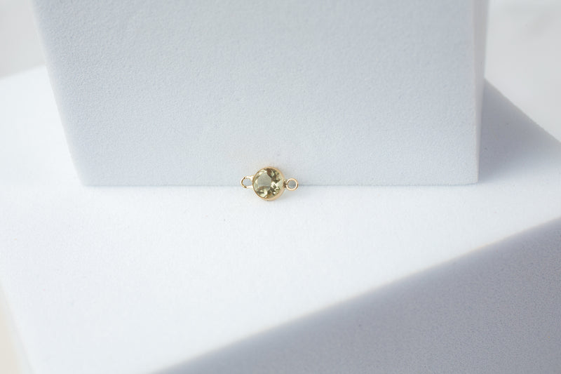 Load image into Gallery viewer, Lemon Quartz Gemstone Connector - 14K Solid Gold (Yellow)
