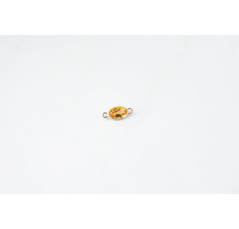 Load image into Gallery viewer, Oval Citrine Charm- 14K Yellow Gold
