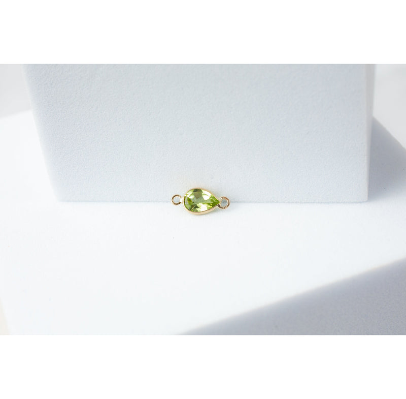 Load image into Gallery viewer, Yellow Gold  yellow  stone  peridot  Gold  gemstone  charm  14k Gold  14k
