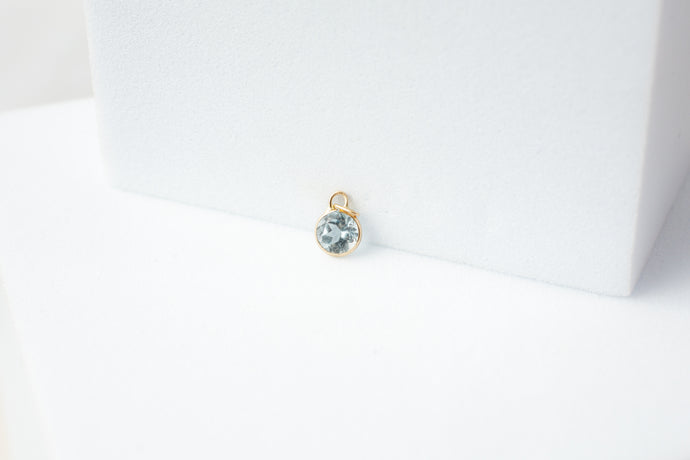 Yellow Gold  topaz  Gold  charm  blue  14k Gold  14k