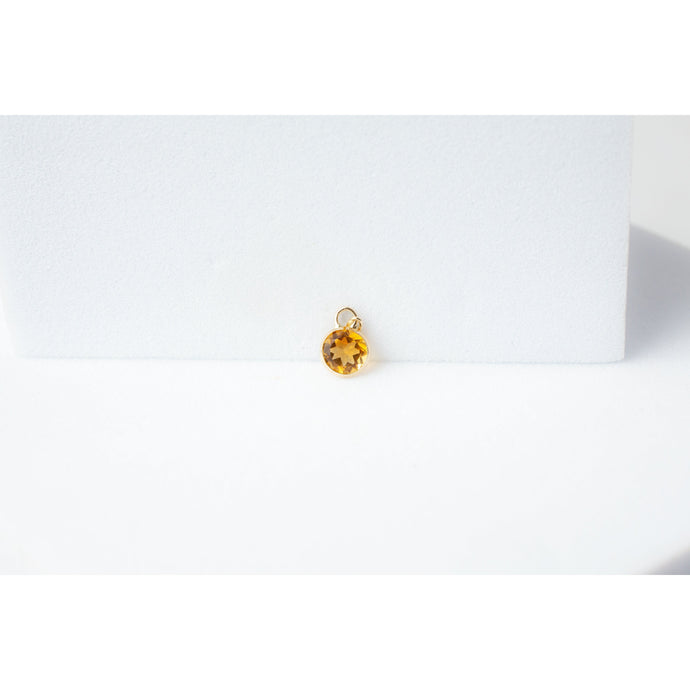 Yellow Gold  yellow  stone  Gold  gemstone  citrine  charm  14k Gold  14k