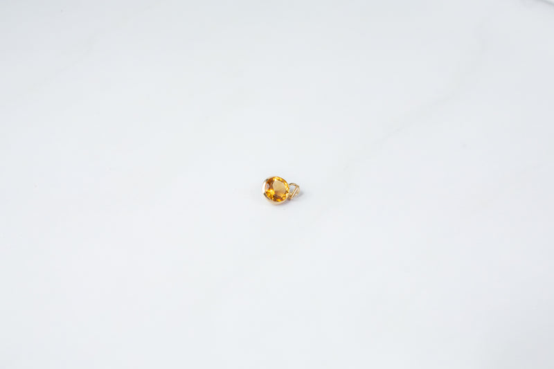 Load image into Gallery viewer, Citrine Gemstone Charm - 14K Solid Gold (Yellow)
