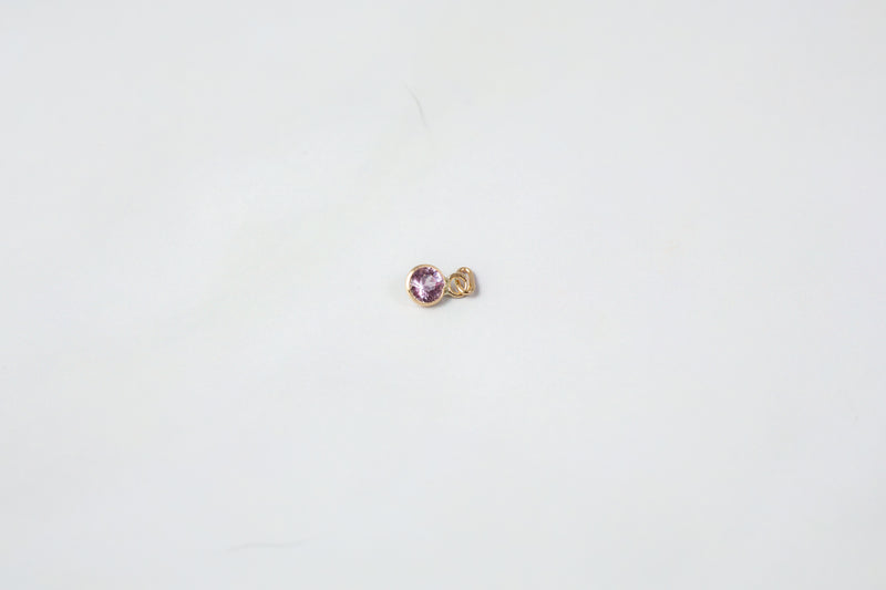 Cargue la imagen en el visor de la galería, Yellow Gold  yellow  stone  Gold  gemstone  charm  14k Gold  14k
