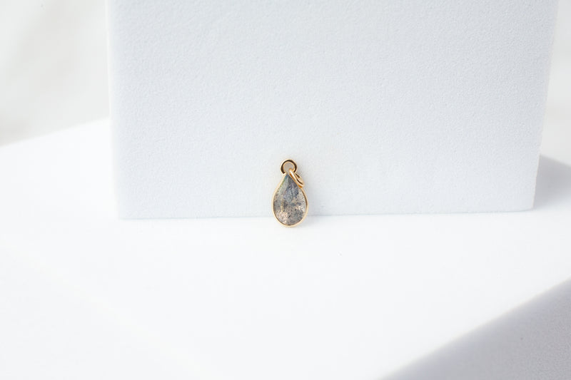 Load image into Gallery viewer, Yellow Gold  stone  Gold  gemstone  charm  14k Gold  14k

