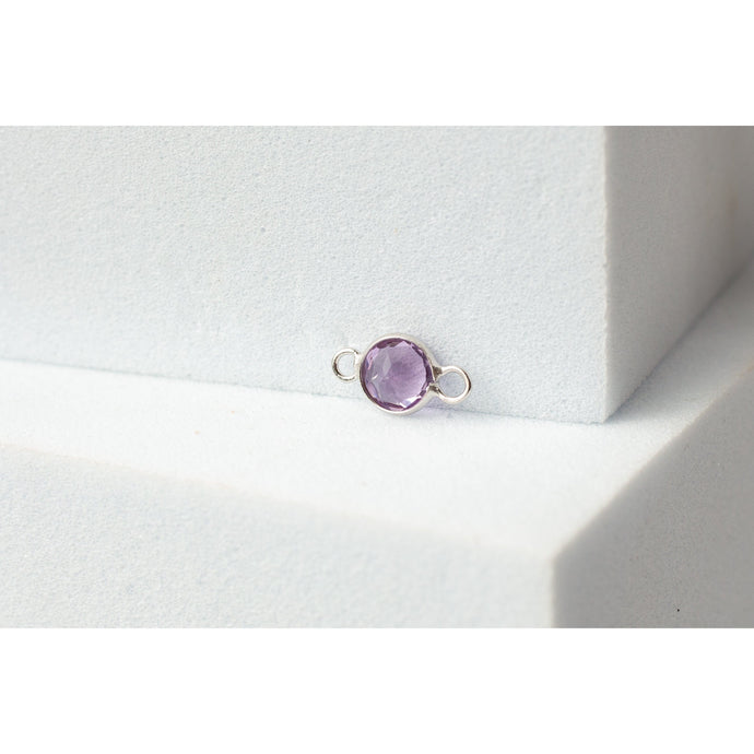 White Gold  stone  purple  Gold  gemstone  charm  amethyst  14k Gold  14k