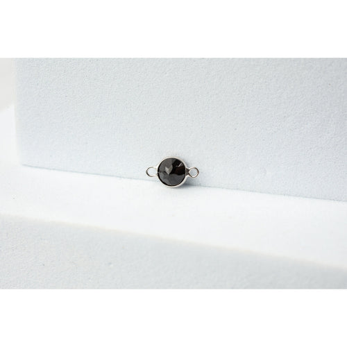 White Gold  stone  spinel  Gold  gemstone  charm  black  14k Gold  14k