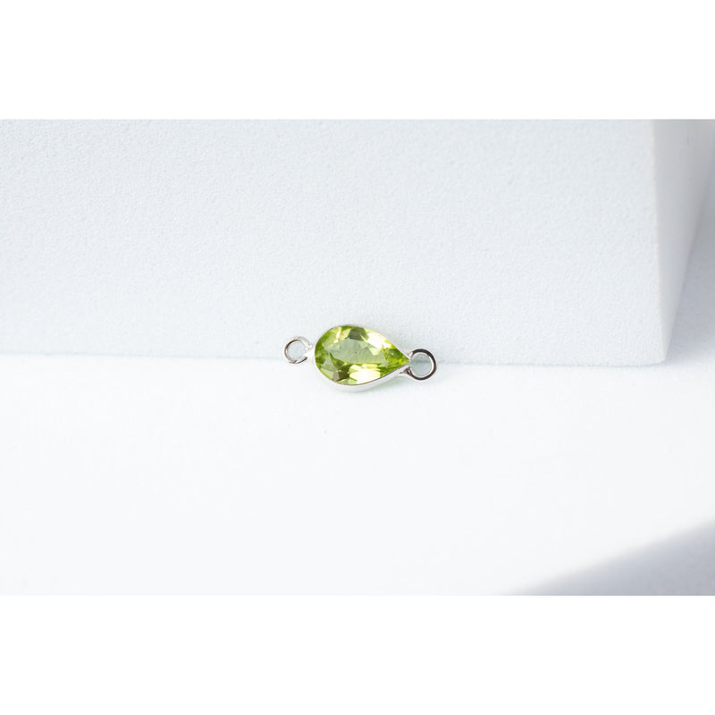 Load image into Gallery viewer, White Gold  stone  peridot  Gold  gemstone  charm  14k Gold  14k
