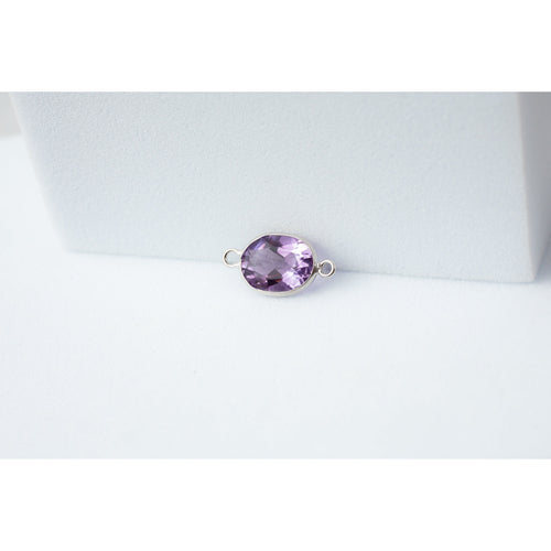 stone  purple  oval  gemstone  charm  amethyst  14k Gold  14k
