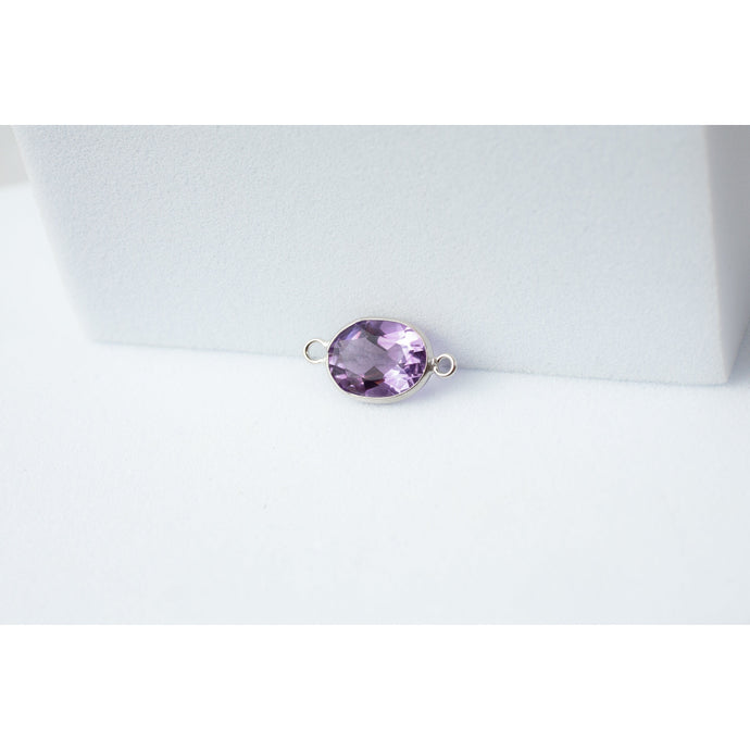 stone  purple  oval  gemstone  charm  amethyst  14k Gold  14k