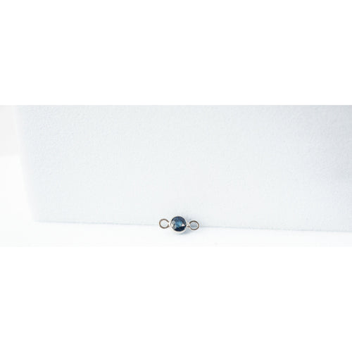 White Gold  White  stone  sapphire  Gold  gemstone  charm  blue  14k Gold  14k