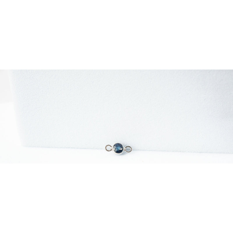 Load image into Gallery viewer, White Gold  White  stone  sapphire  Gold  gemstone  charm  blue  14k Gold  14k
