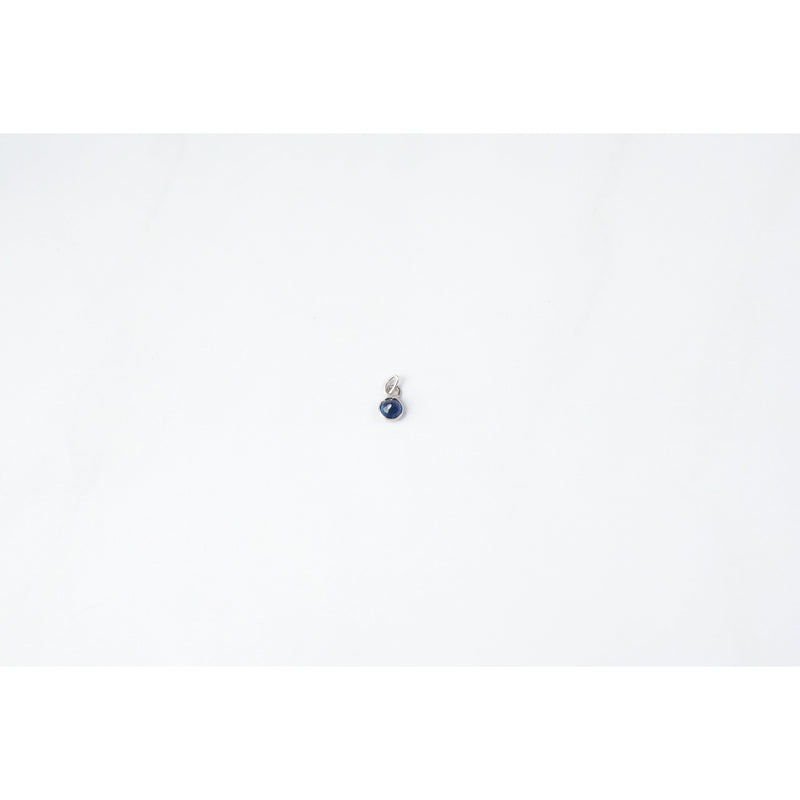 Load image into Gallery viewer, White Gold  White  stone  sapphire  Gold  gemstone  charm  blue  14k Gold  14k
