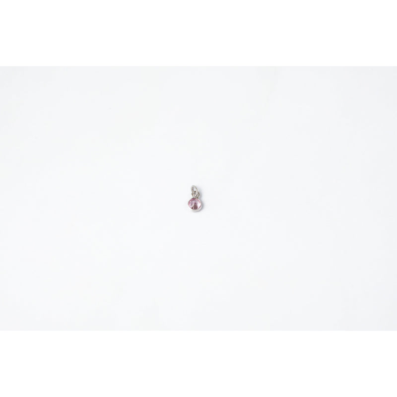 Load image into Gallery viewer, White Gold  White  stone  sapphire  pink  Gold  gemstone  charm  14k Gold  14k
