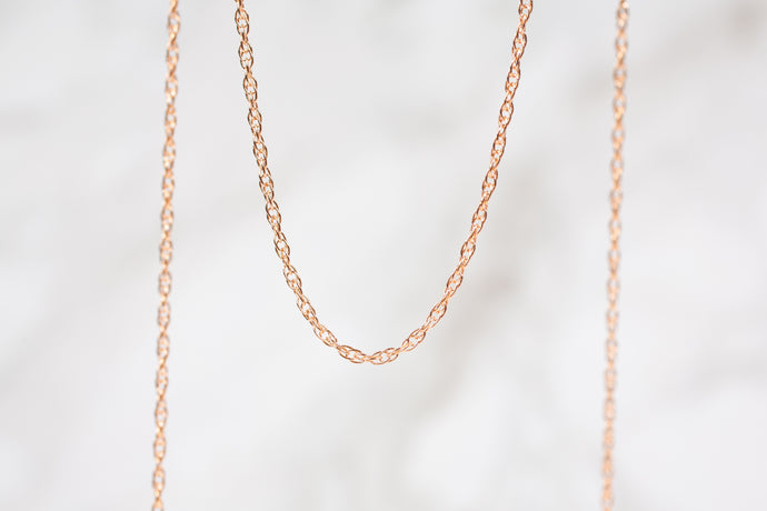 Rose Gold  Rose  Rope Chain  Gold Filled  Gold Chain