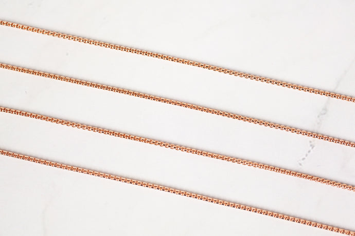 Rose Gold  Rose Color  Rose  Gold Filled  Gold Chain  box chain  box