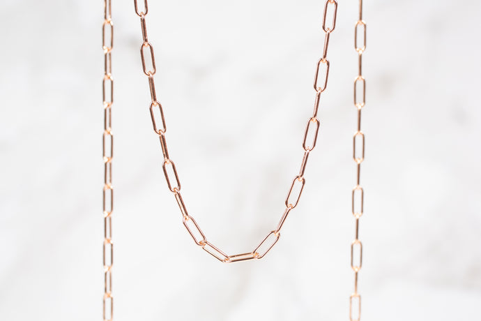 smooth  Rose Gold  Rose Color  Rose  rectangle  Paperclip link  paperclip  Oval Chain  oval  Gold Filled