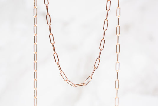 smooth  Rose Gold  Rose Color  Rose  rectangle  Paperclip link  paperclip  Oval Chain  oval  Gold Filled