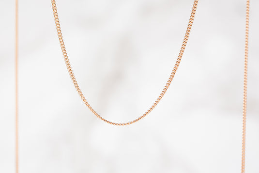 Rose Gold  Rose Color  Rose  Gold Filled  Curb LInk Chain  curb