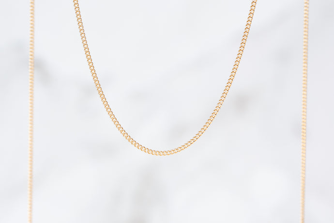 Yellow Gold  Gold Filled  Gold Chain  Curb LInk Chain  curb