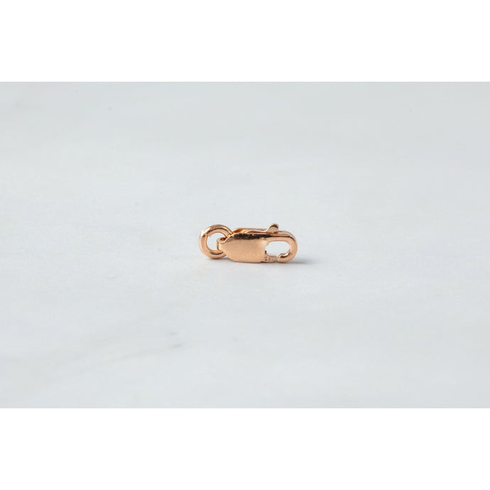 14K Gold Oval With Open Jump Ring Trigger Lobster Clasp (Rose)